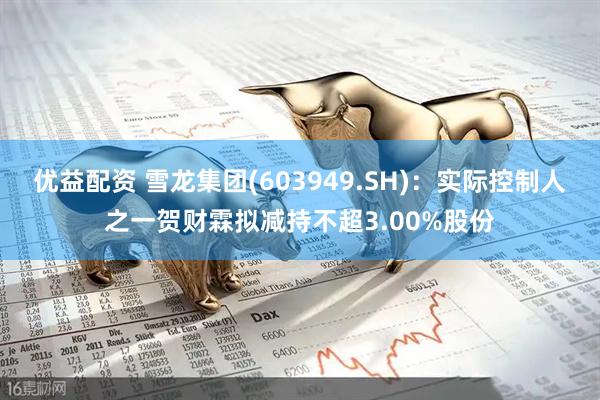 优益配资 雪龙集团(603949.SH)：实际控制人之一贺财霖拟减持不超3.00%股份